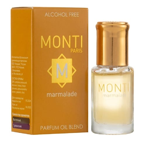 Neo композиция парфюмерных маCЕл серия "Kissme" "Monti Marmalade" — фото флакона