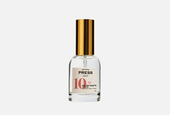 Press Gurwitz Perfumerie №10 Spicy Peach, Cedar, Tree Resin — фото флакона
