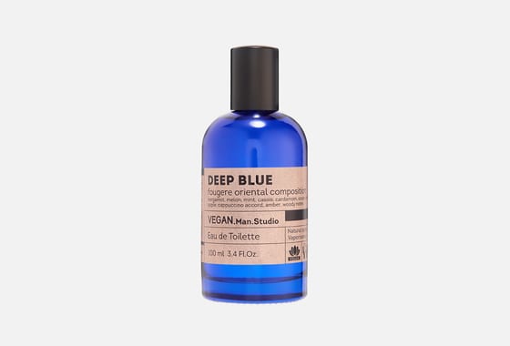 Vegan.Love.Studio Deep Blue бергамот мята капучино морская вода амбра — фото флакона